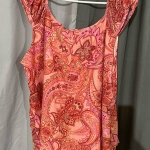 Vibrant Paisley Sleeveless Blouse